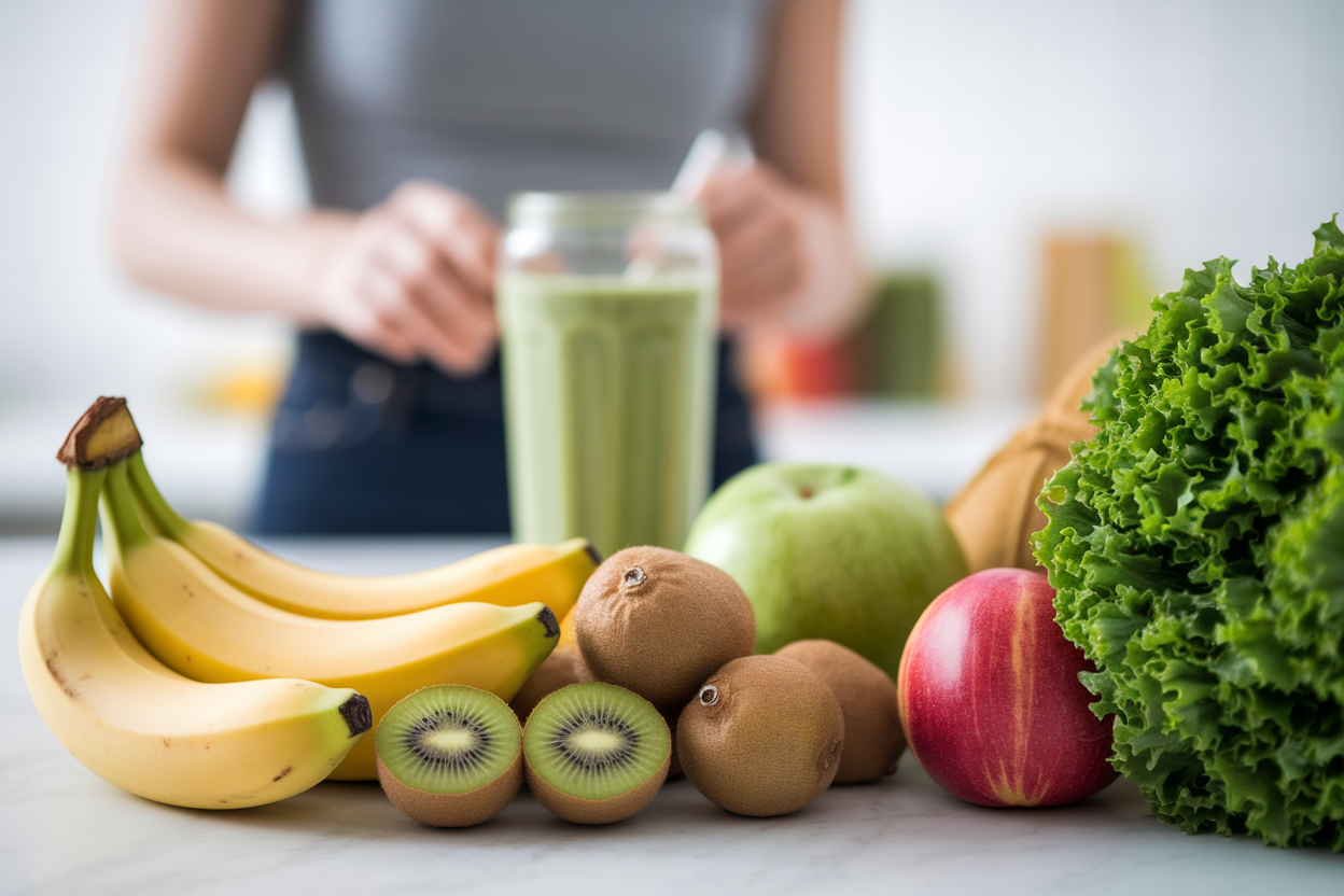 comptoir-bananes-kiwis-verdure-smoothie