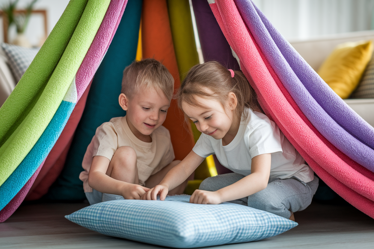 enfants-fort-couvertures-coussins